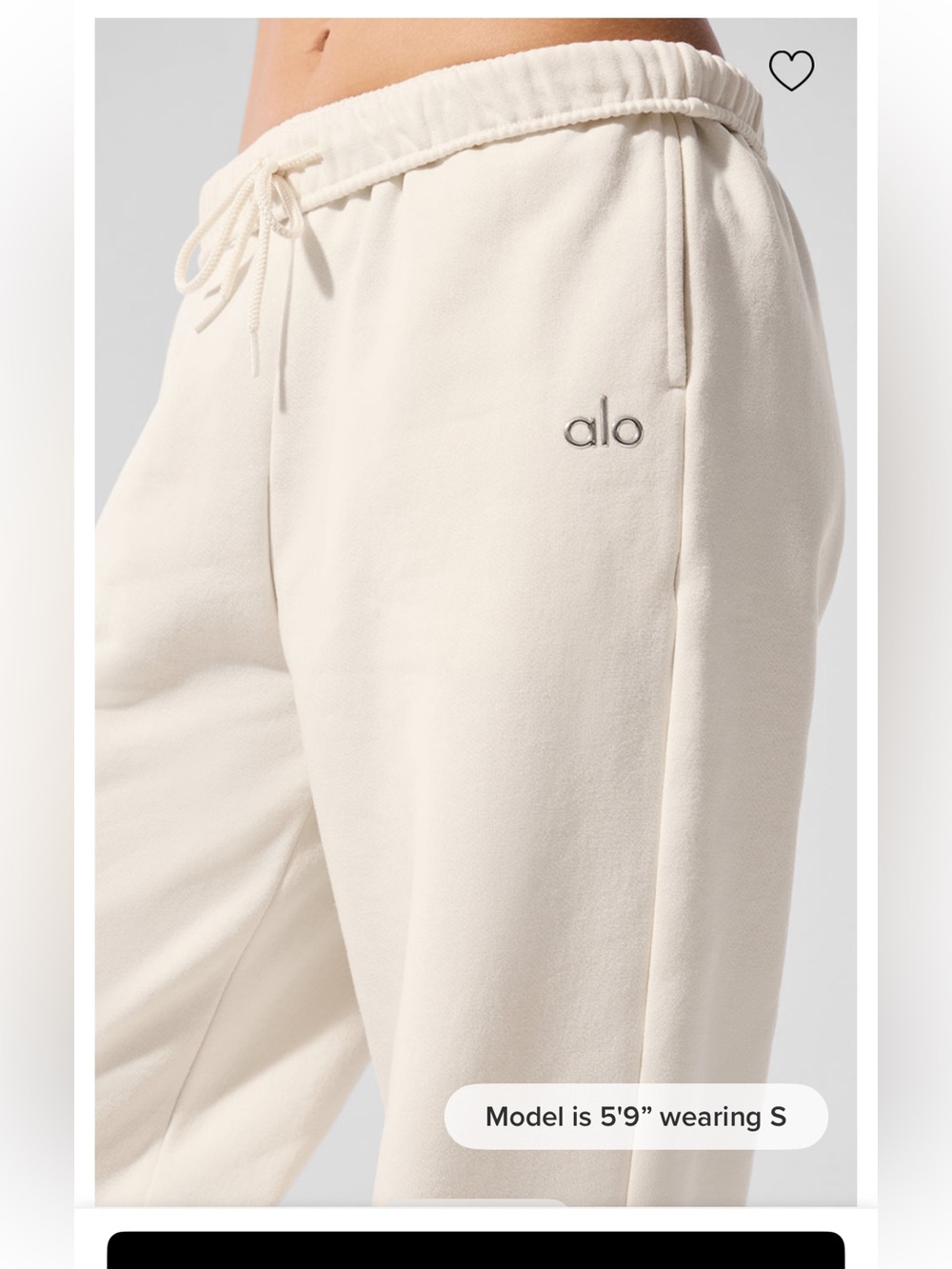 NWT! ALO Yoga Accolade Sweatpant in Ivory - Picture 4 of 9